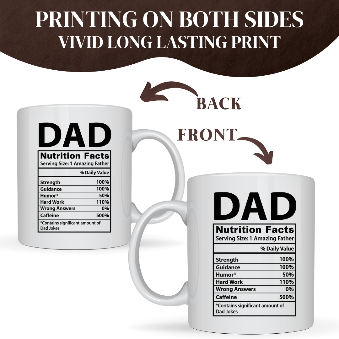 DAD NUTRITION FACTS MUG