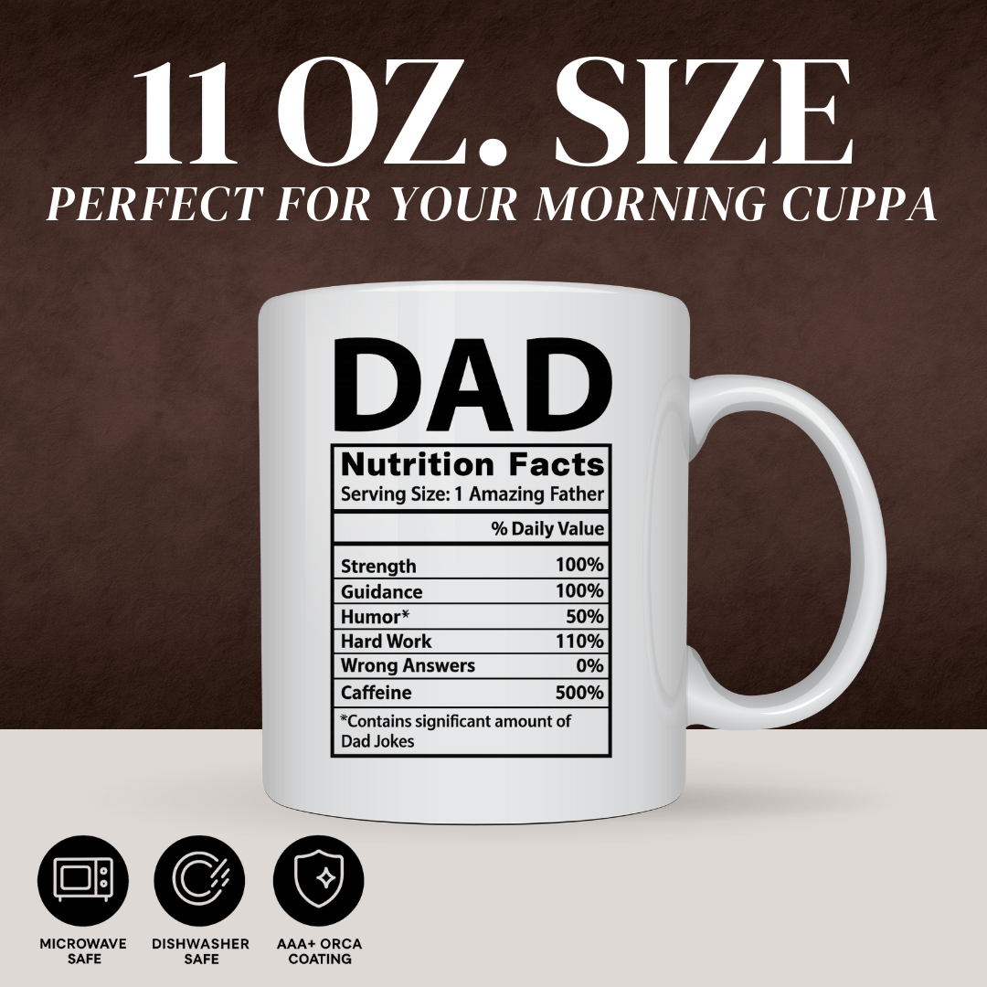 DAD NUTRITION FACTS MUG