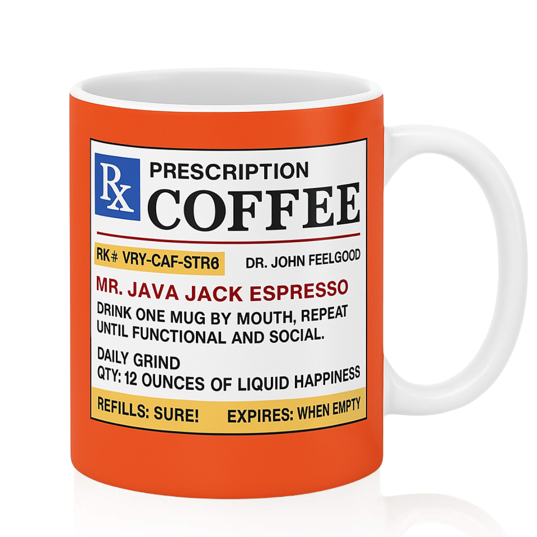 PRESCRIPTION COFFEE MUG (PERSONALISED)