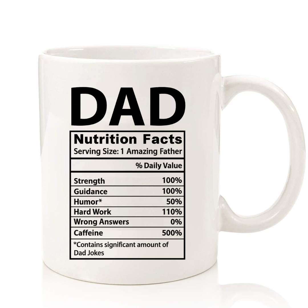 DAD NUTRITION FACTS MUG