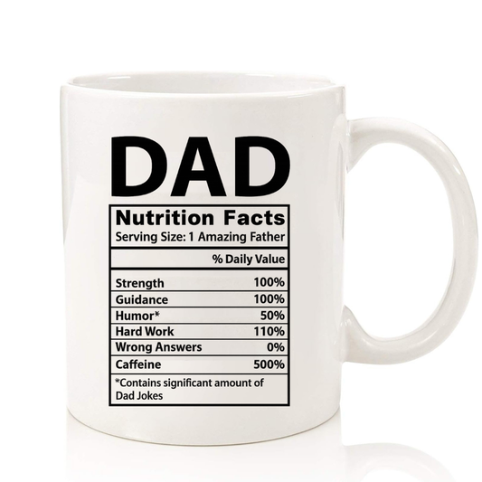 DAD NUTRITION FACTS MUG